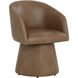 Etta Copley Cognac Swivel Dining Armchair
